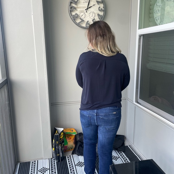 Navy blue business casual top - Picture 2 of 4